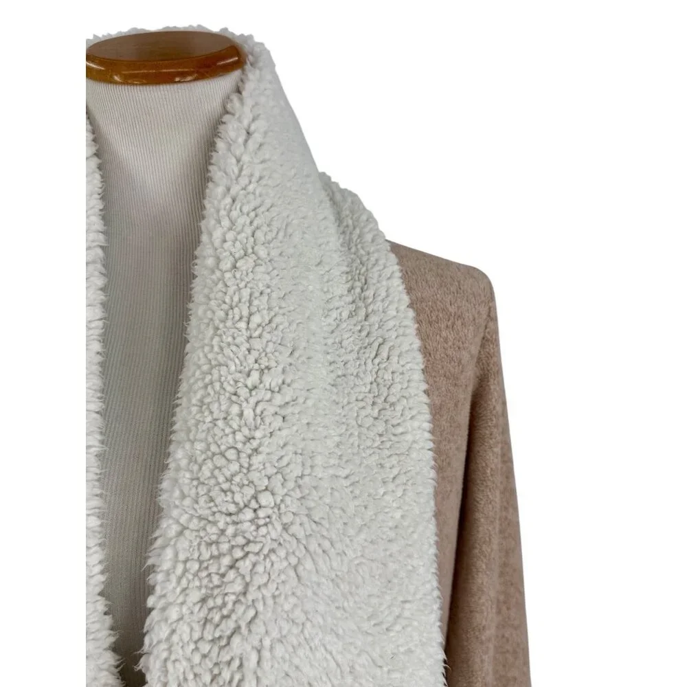 Jaclyn Intimates Shearling Trim Open Front Cozy Cardigan • Loungewear Soft Girl - Picture 10 of 16